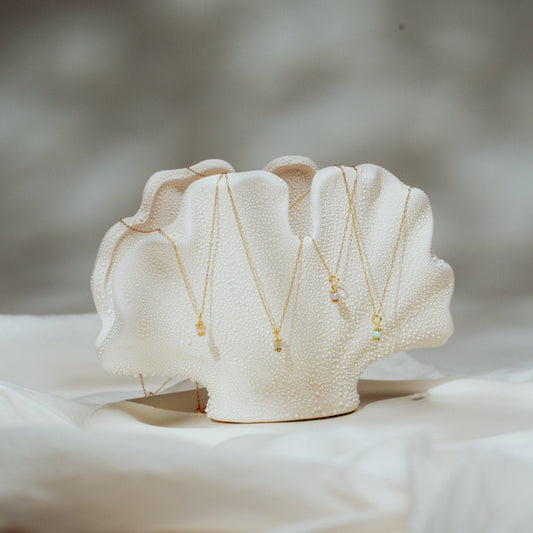 THE FILIGREE - GRÜNE GLASPERLE/GOLD